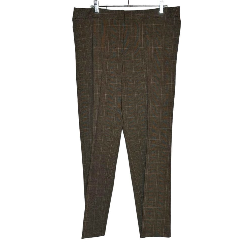 Style & Co trousers brown plaid missing size tag fits 18 see measurements